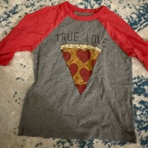 Etsy true love pizzza 3/4 baseball tee size 5